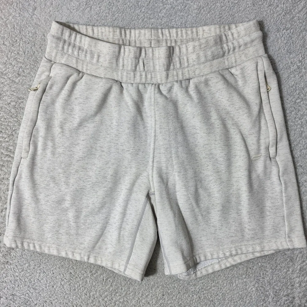 Fabletics Shorts Mens Med‎ Gray 30/7 Stretch Athletic Gym Fleece Zipper Pockets